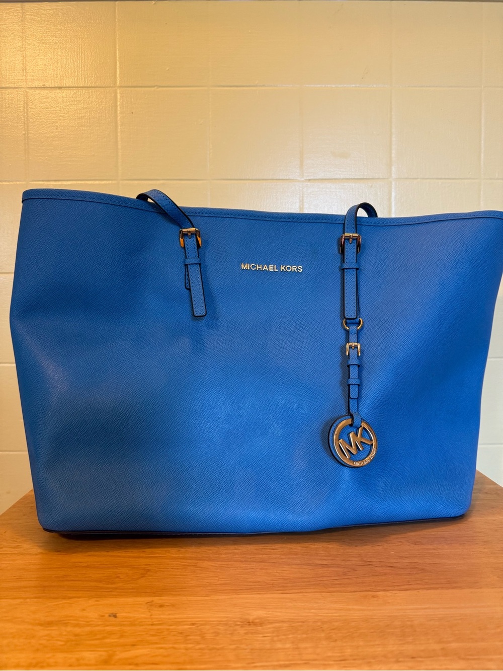 Michael Kors Royal Blue Saffiano Leather Tote